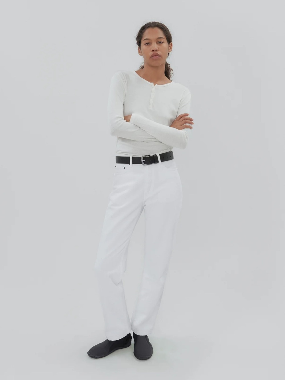 Still Here Childhood Jeans Straight Leg In Milk White Size 30